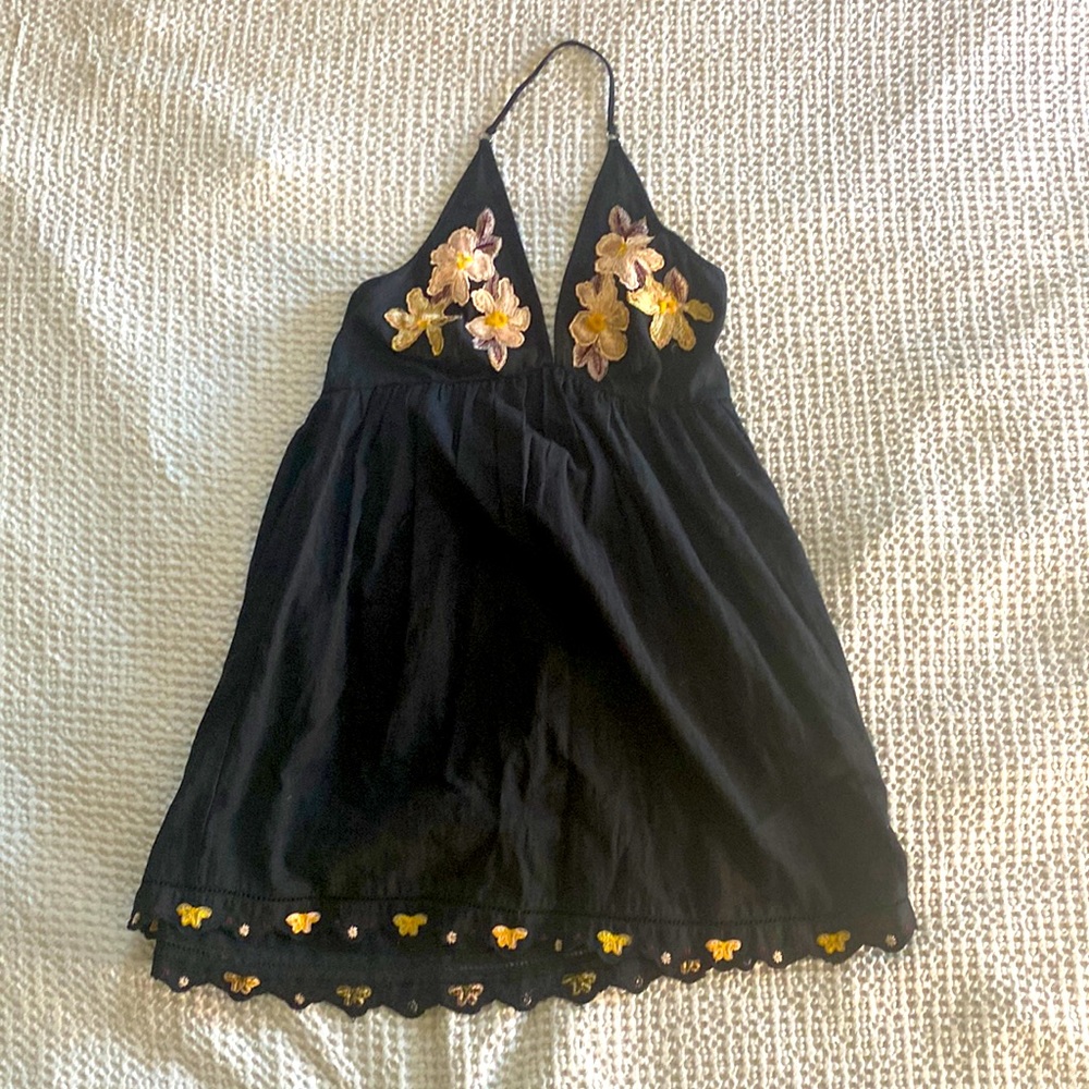 Free people sundress embroidered